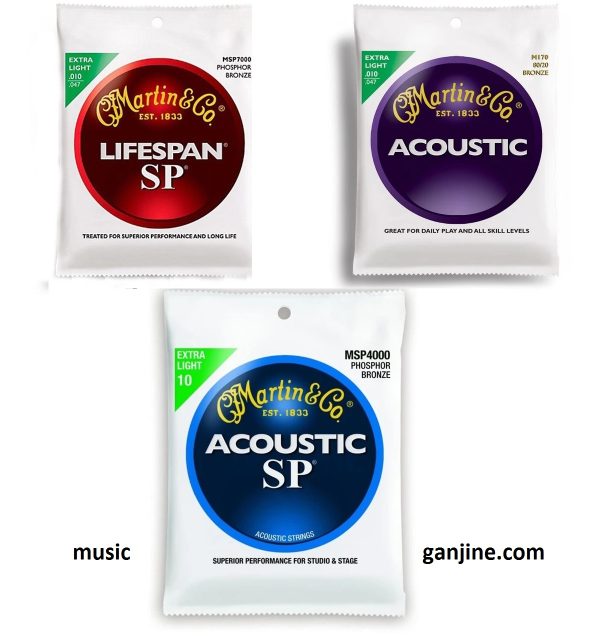 سیم گیتار آگوستیک مارتین مدل sp اورجینال martin acoustic