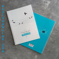 دفتر نت سیمی پُر برگ Music note book