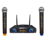 میکروفون بی سیم دو کانال پی وی مدل Wireless microphone P.V HUR302