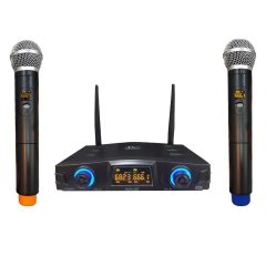 میکروفن بی سیم دو کانال پی وی مدل Wireless microphone P.V HUR302