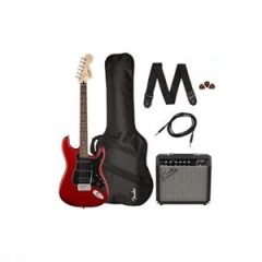 پکیج گیتار الکتریک فندر  Squier FSR Bullet Stratocaster Electric Guitar Pack, 3-Tone Sunburst & Fender Frontman 10G Amp & Accessories