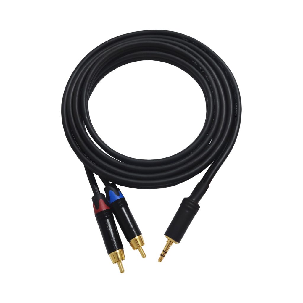 کابل 2 متری مینی TRS استریو به دو RCA جیسانهو