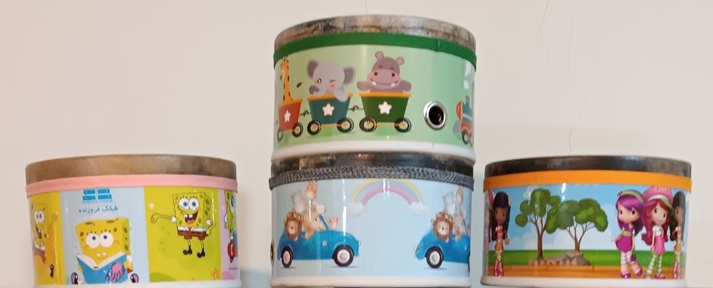 طبلک پلیمری (کوتاه) فروزنده همراه با کاور