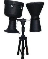 ست ضرب و تمپو پژواک متوسط با کاور و پایه  darbuka pezhvak