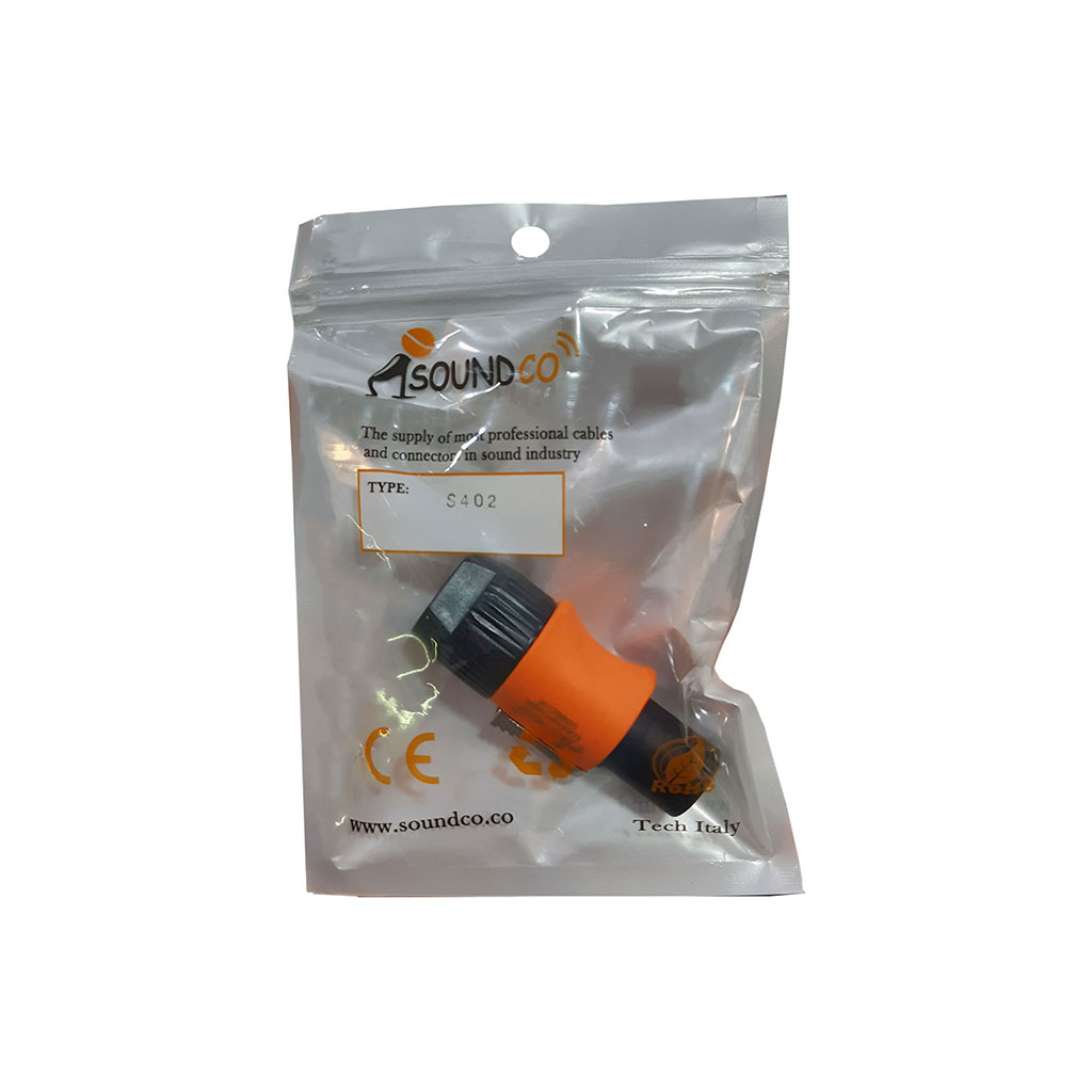 فیش-اسپیکون-ساندکو-مدل-S402-بسته-بندی فیش اسپیکون ساندکو مدل Speakon connector soundco S402 - Image 1