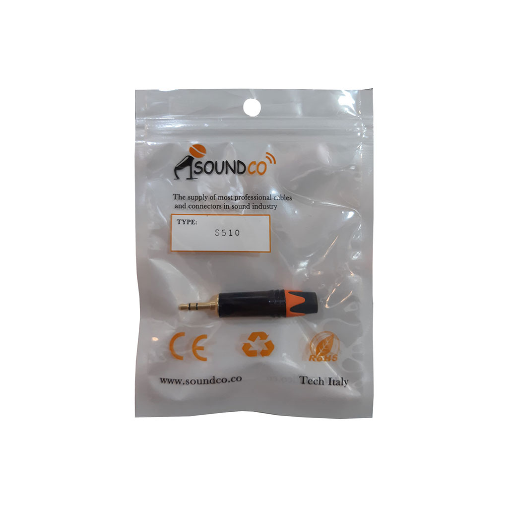 فیش-هدفون-ساندکو-مدل-S510-بسته-بندی فیش هدفونی ساندکو استریو soundco mini trs s 510 - Image 1